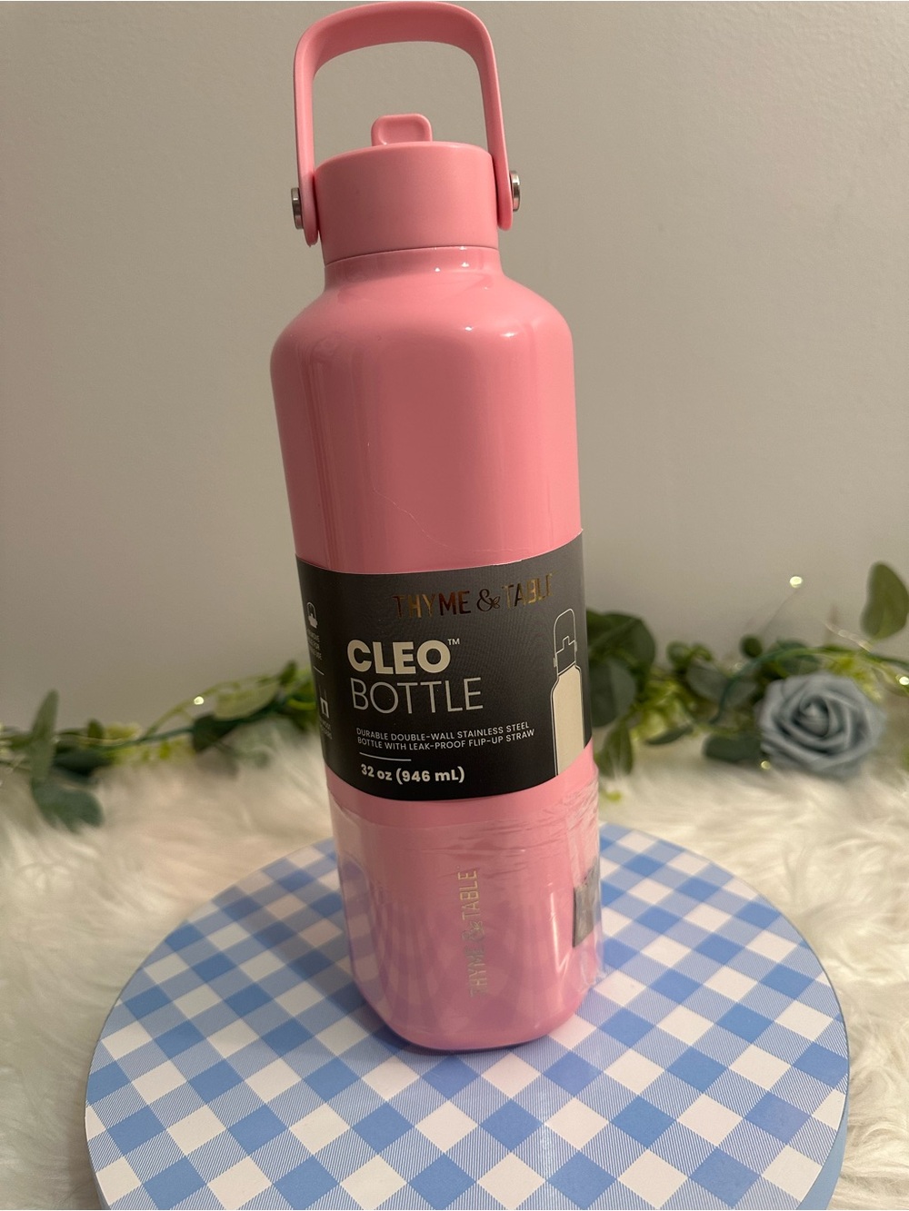 Thyme & Table Cleo Bottle Insulated Water Bottle - Pink